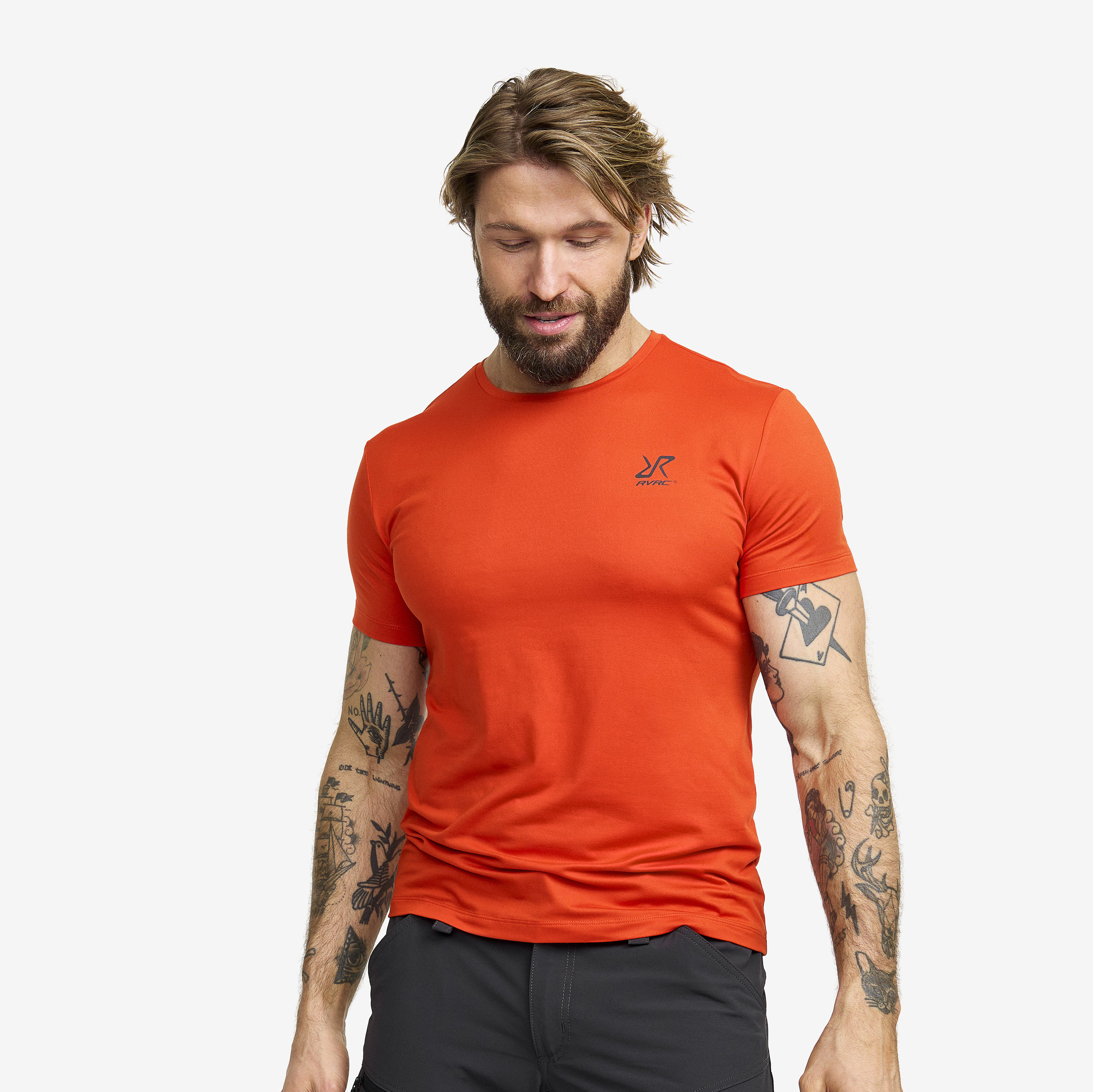 Mission Slim Fit T-shirt – Herr – Pureed Pumpkin Storlek:L – Herr > Tröjor > T-shirts