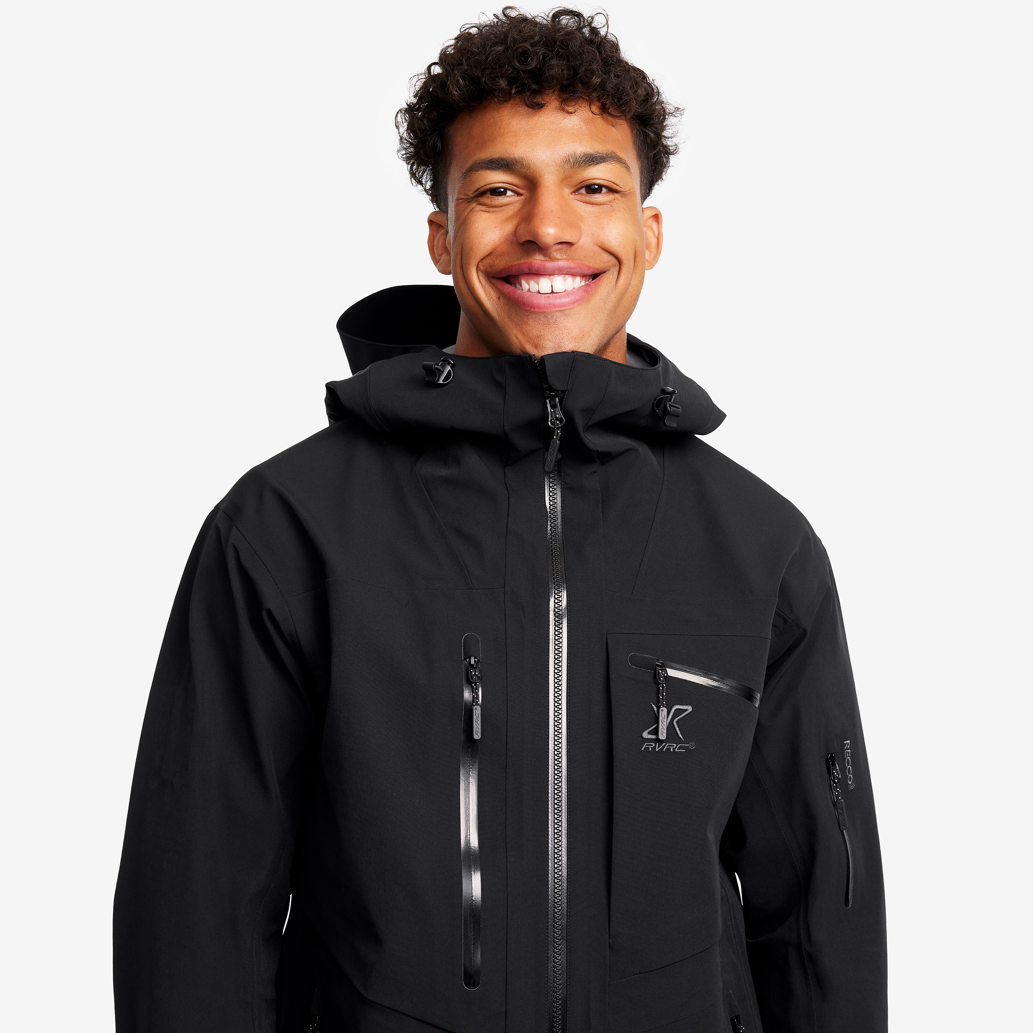Cyclone Long 3L Jacket Męskie Black | RevolutionRace