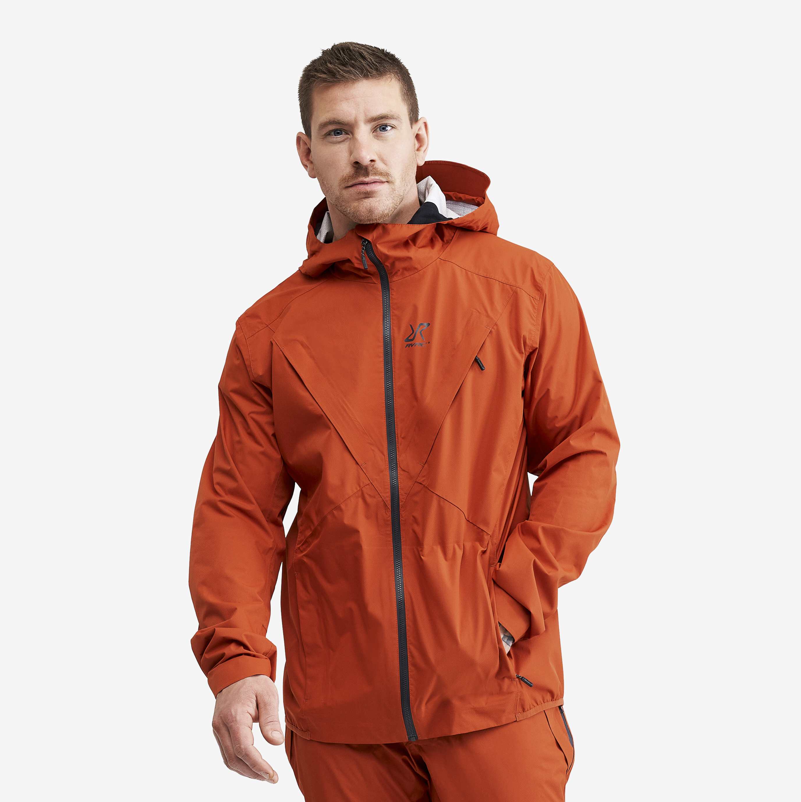 Typhoon waterproof jacket for men in orange