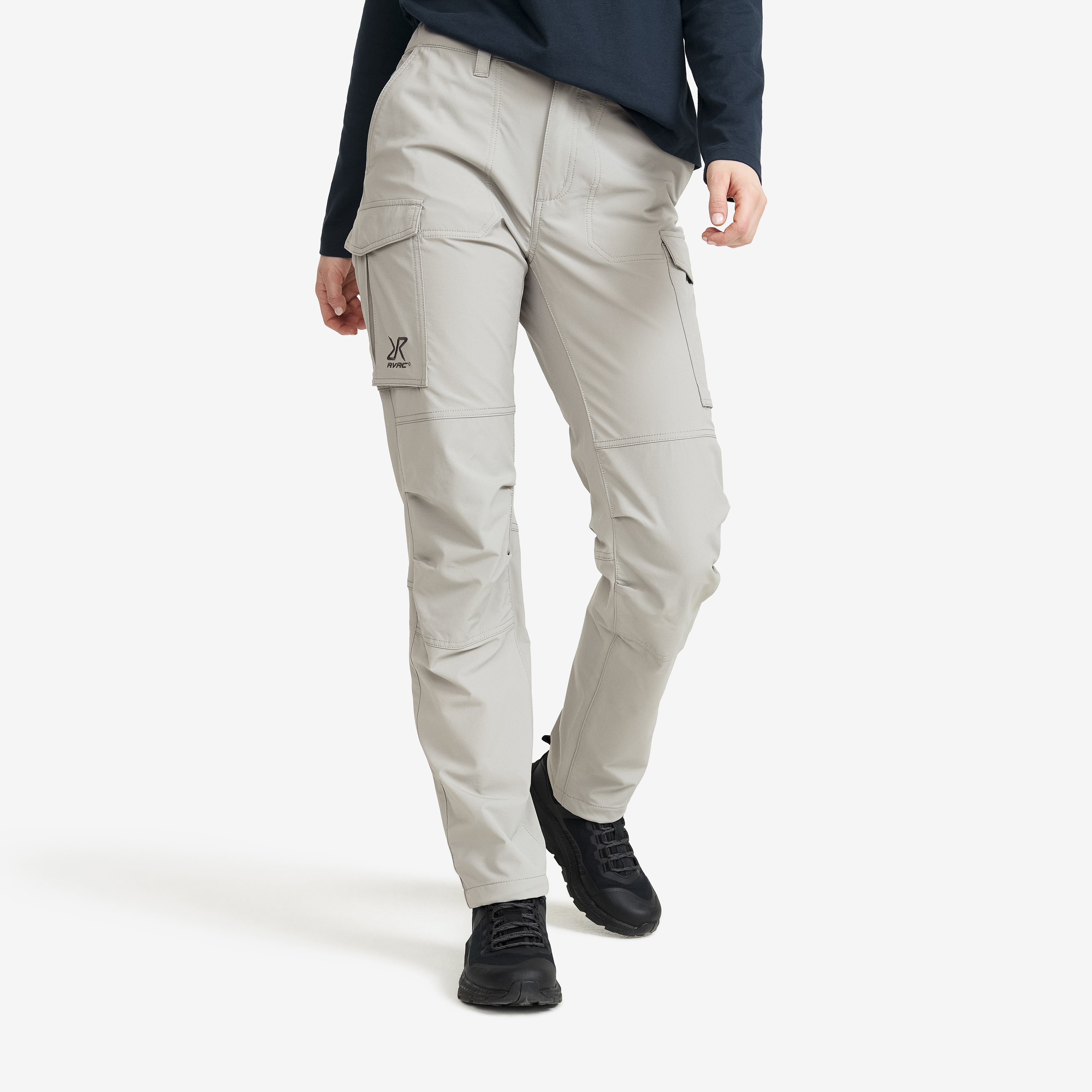 Adventure Cargo Stretch Pants Limestone Grey Dames