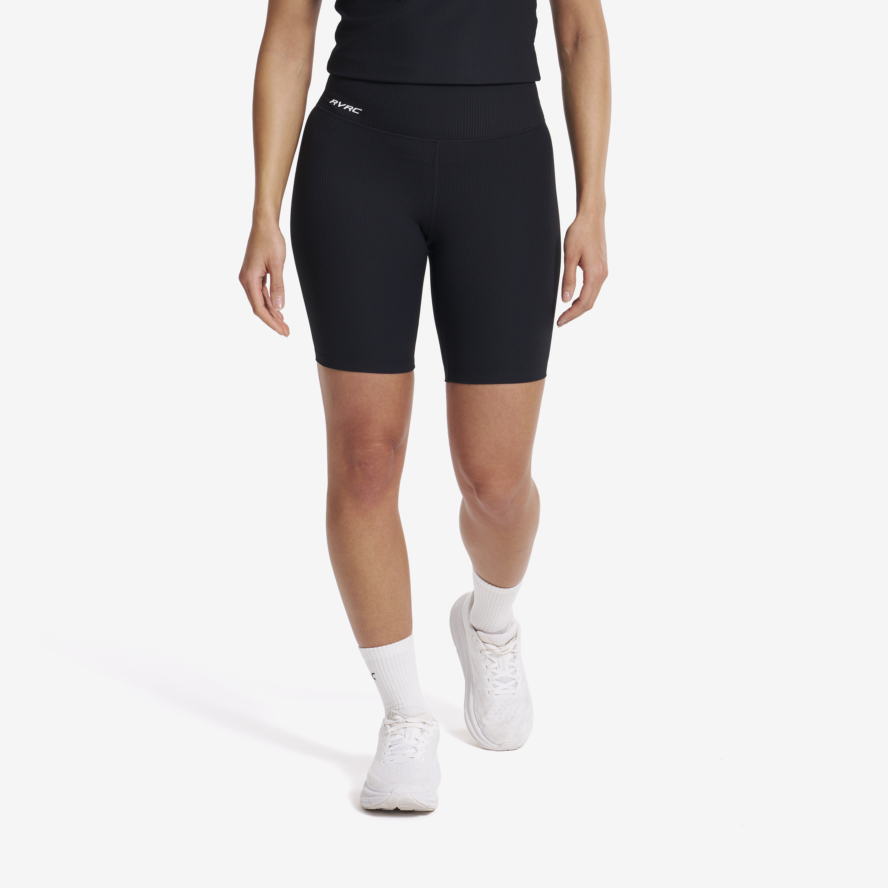 Shape Ribbed Biker Shorts Dam Black, :XS