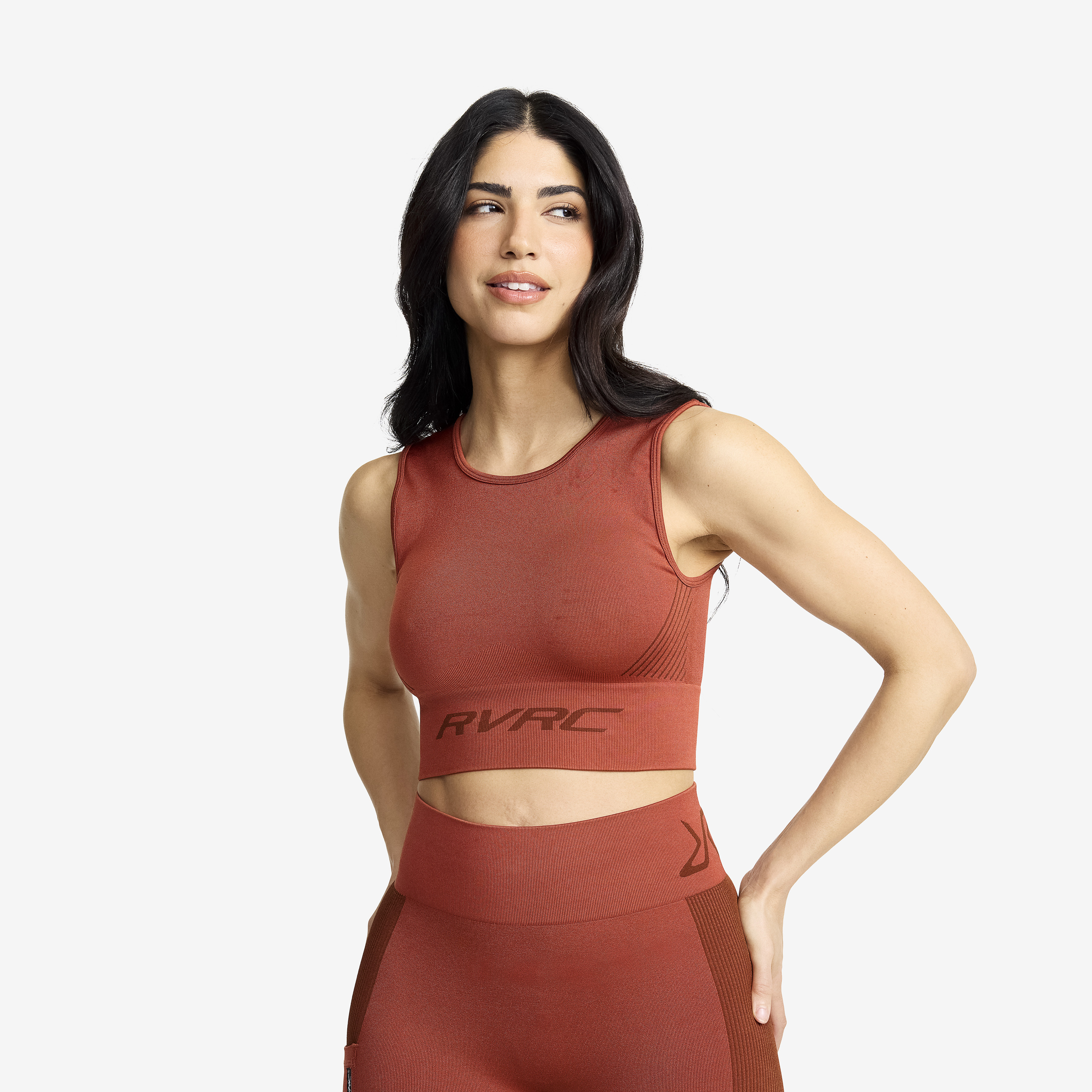 Descent Seamless Crop Top Cinnabar Women