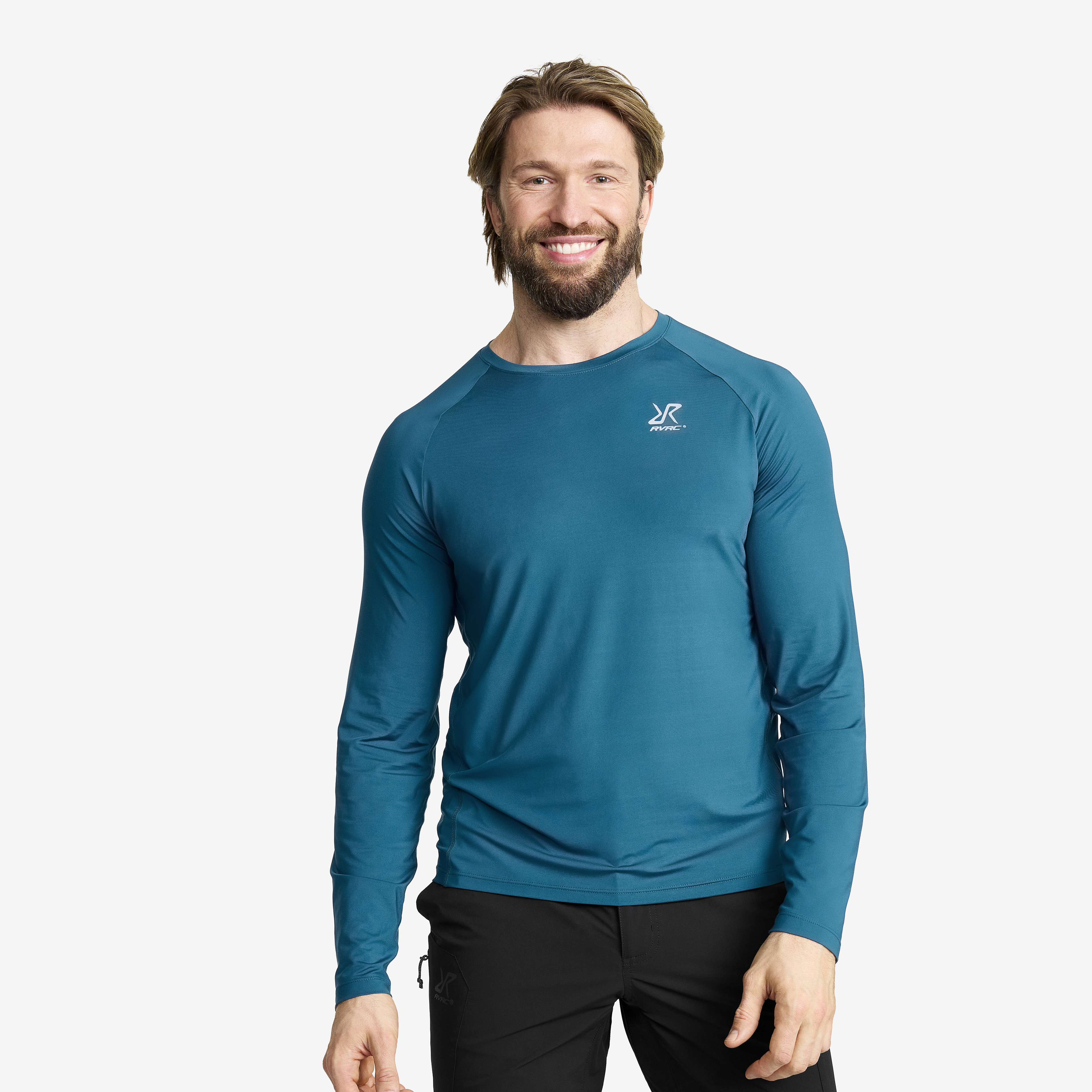 Stride Active Long-sleeved T-shirt Moroccan Blue Hombres