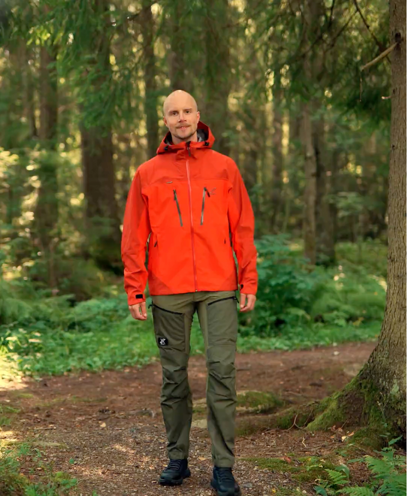 Excel Human ラメ　シルク100% 高級　ジャケット　9 Silence Proshell 3L Jacket Men Dusty Orange/Rusty Walnut
