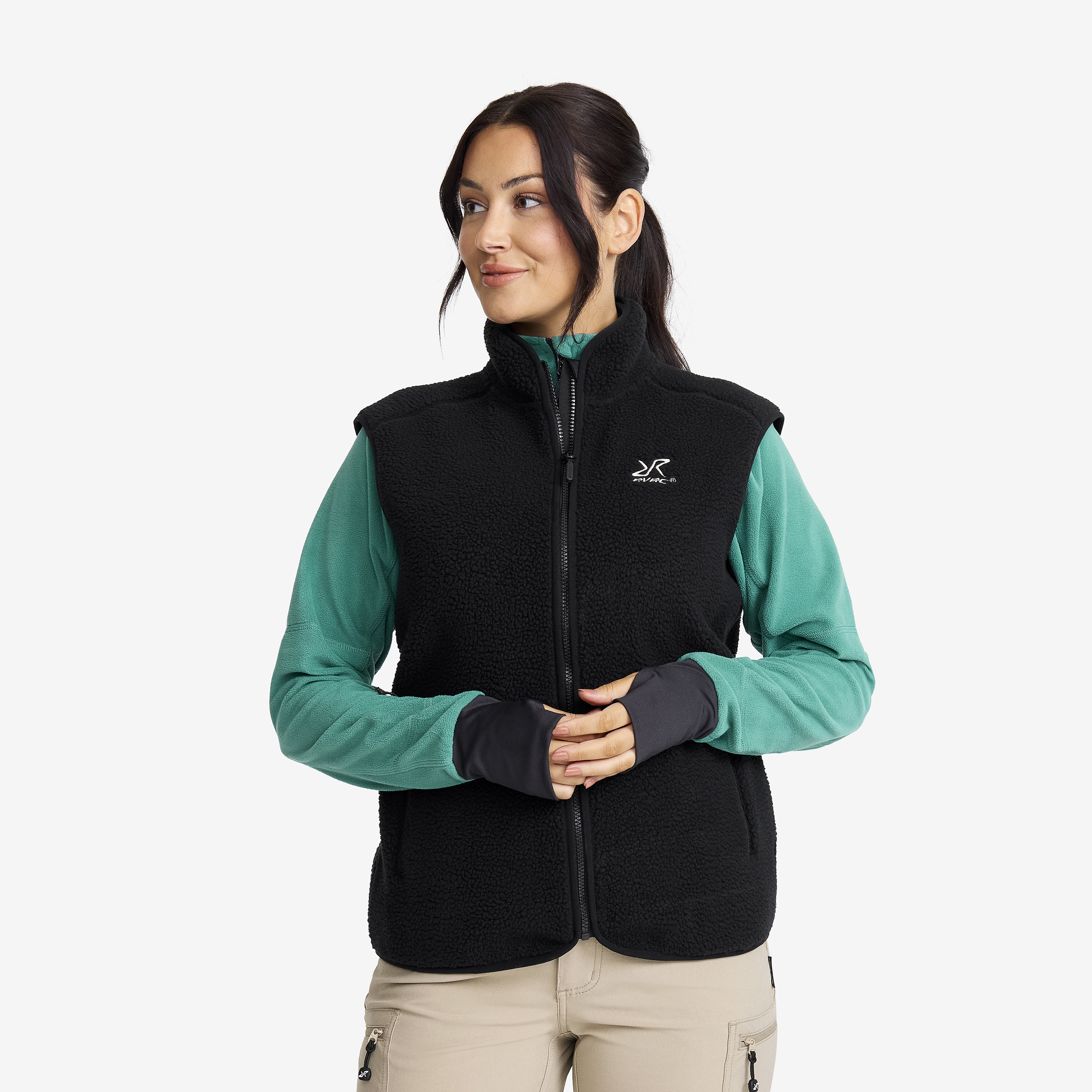 Canyon Full-zip Pile Fleece Vest Dame Black, Størrelse:L - Dame > Overdele > Fleece & Midlayers