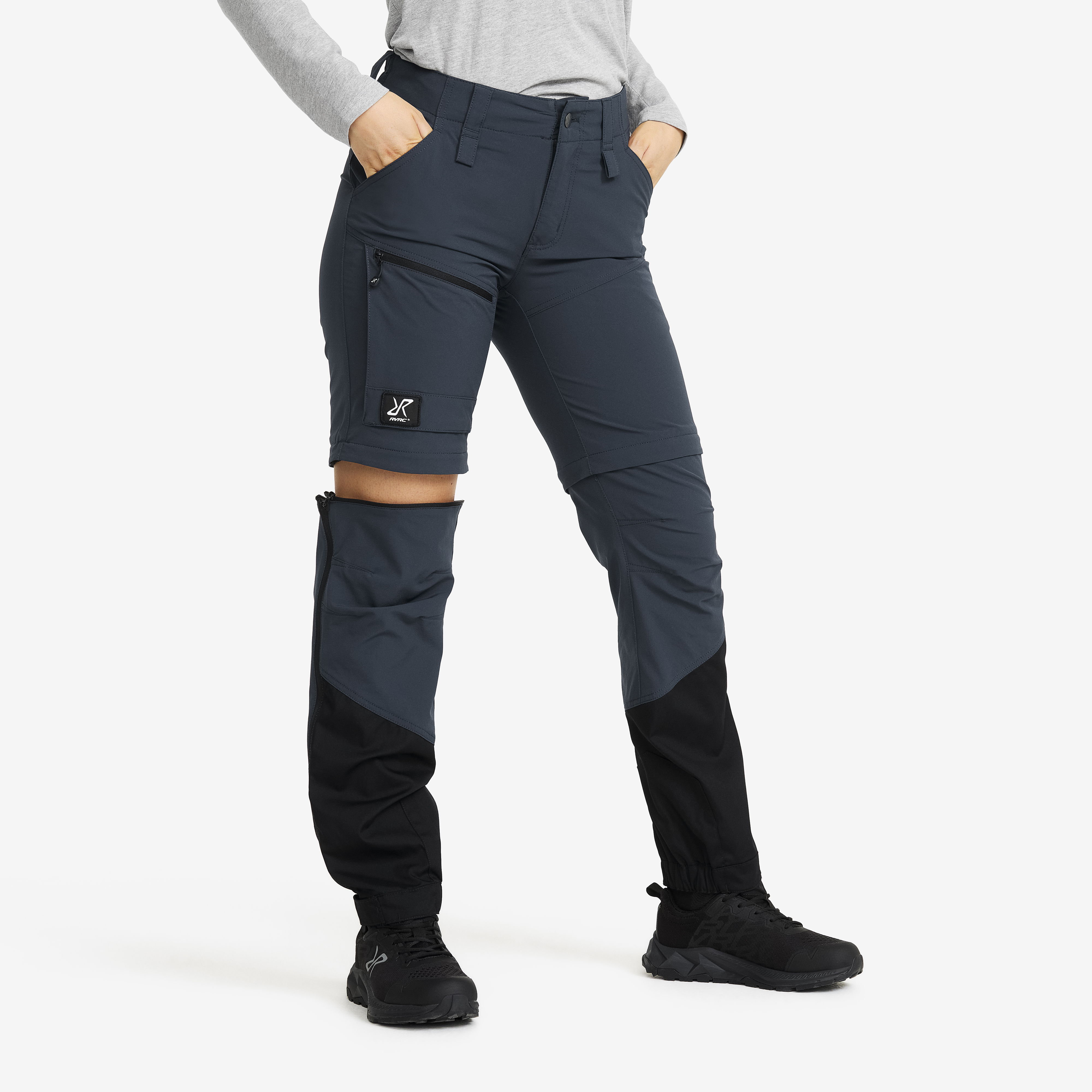 RVRC GP Pro Stretch Zip-off Pants Dame Blueberry/Black, Størrelse:XS - Zip-off-bukser