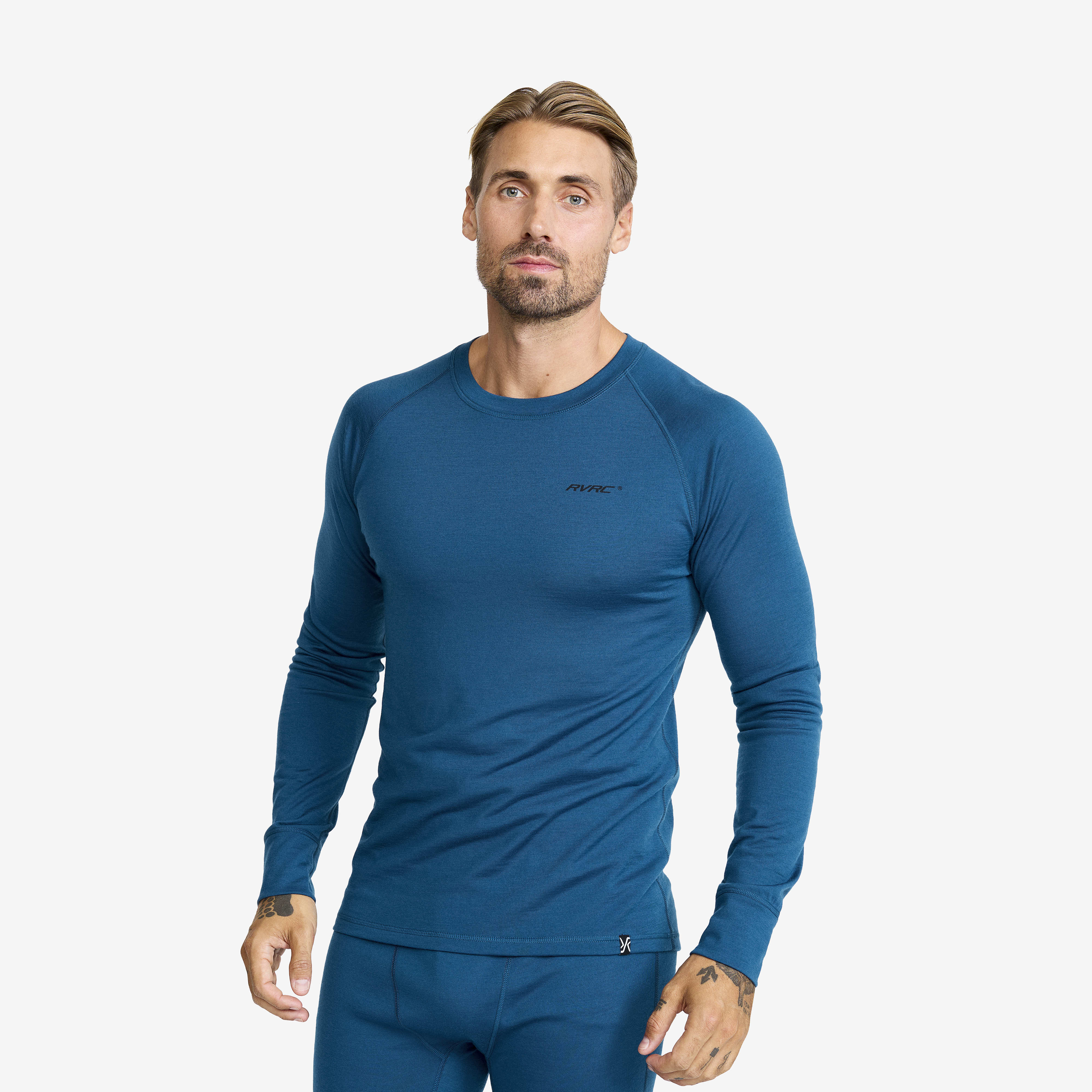 Mount Merino Long Sleeve Top Blue Opal Men,