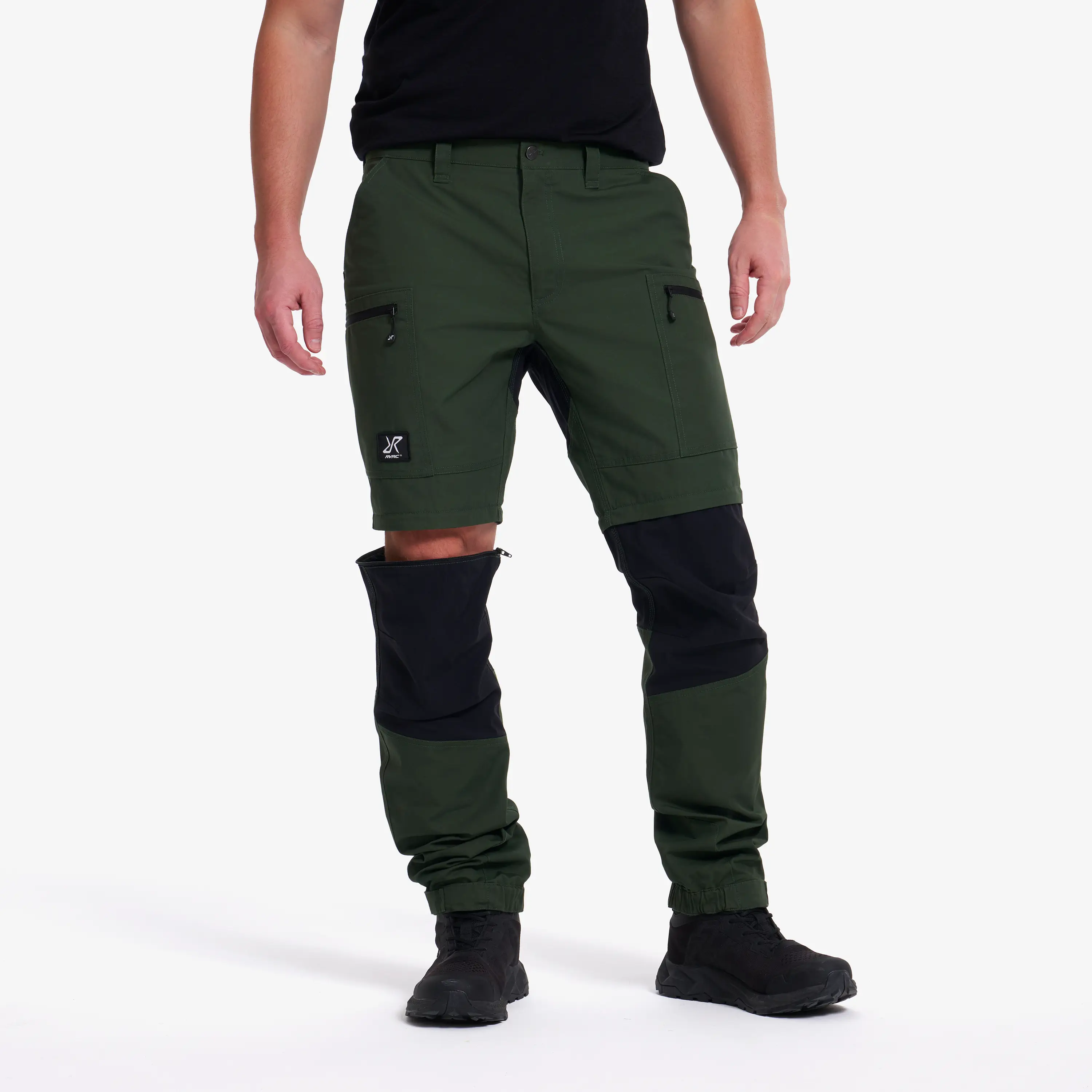 Nordwand Pro Zip-off Pants Herr Forest Green/Black, :S
