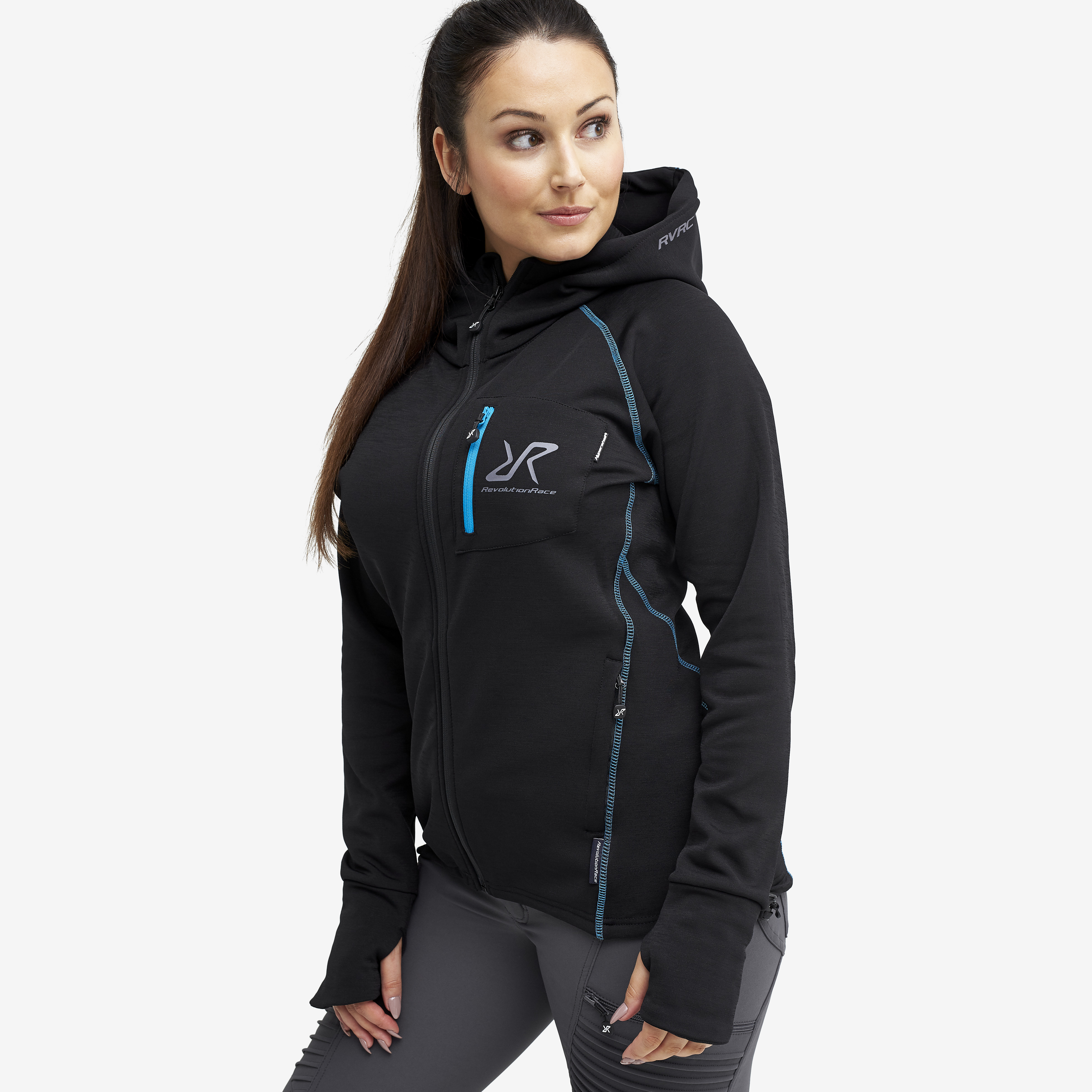 Illusion Hoodie Black/Blue Dames
