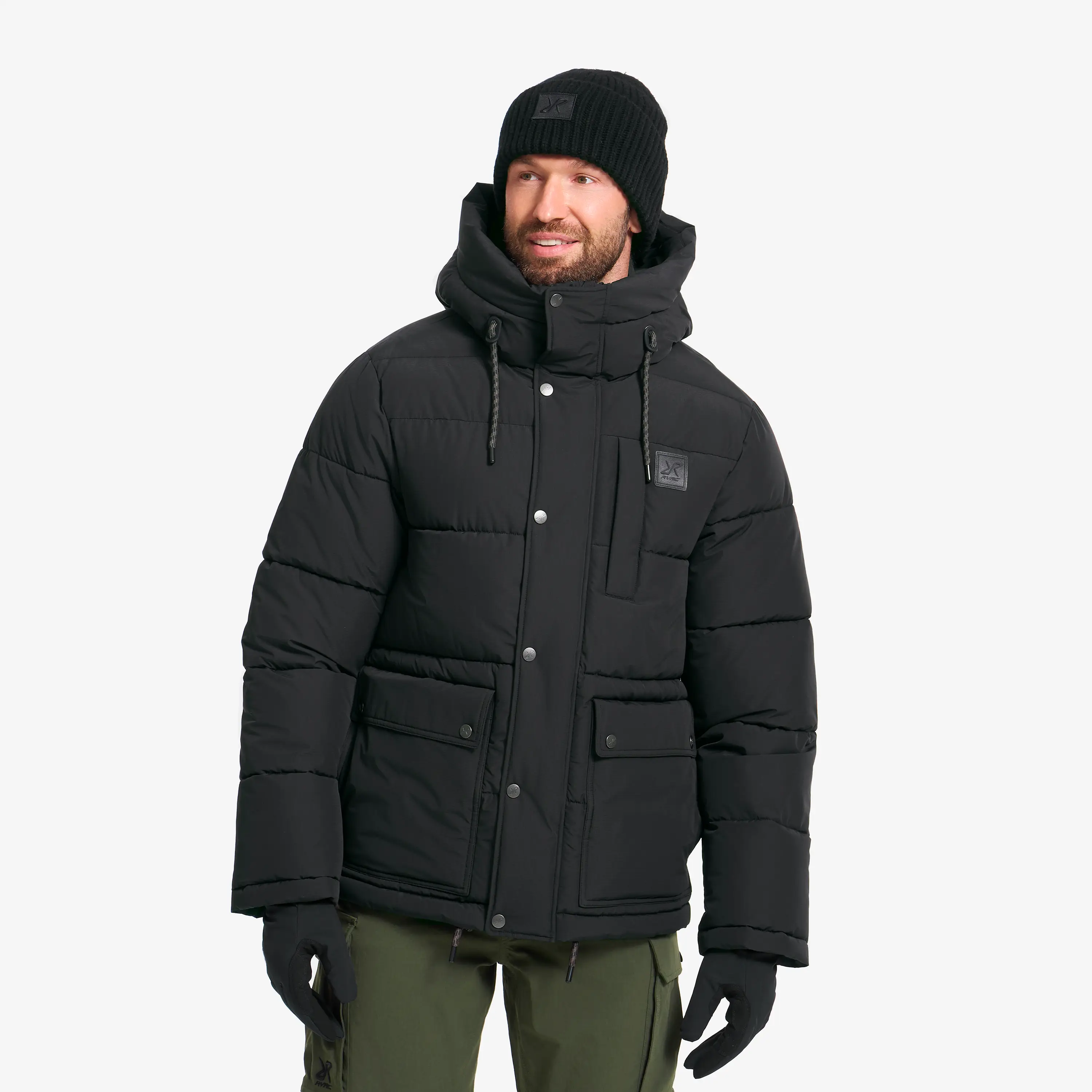 Ember Puffer Jacket Black Herre,