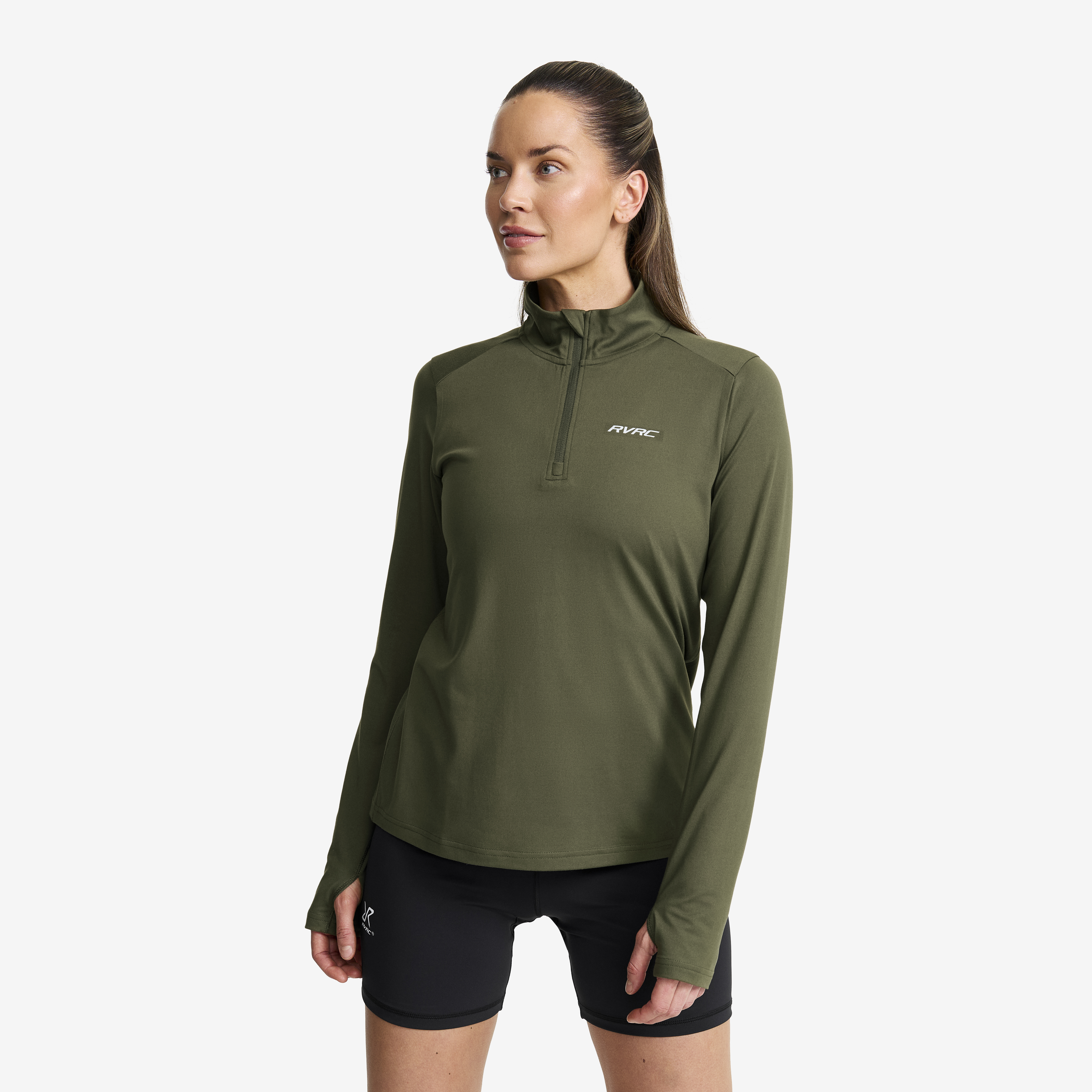 Impulse Half-zip Top Dam Kambaba Green, :2XL