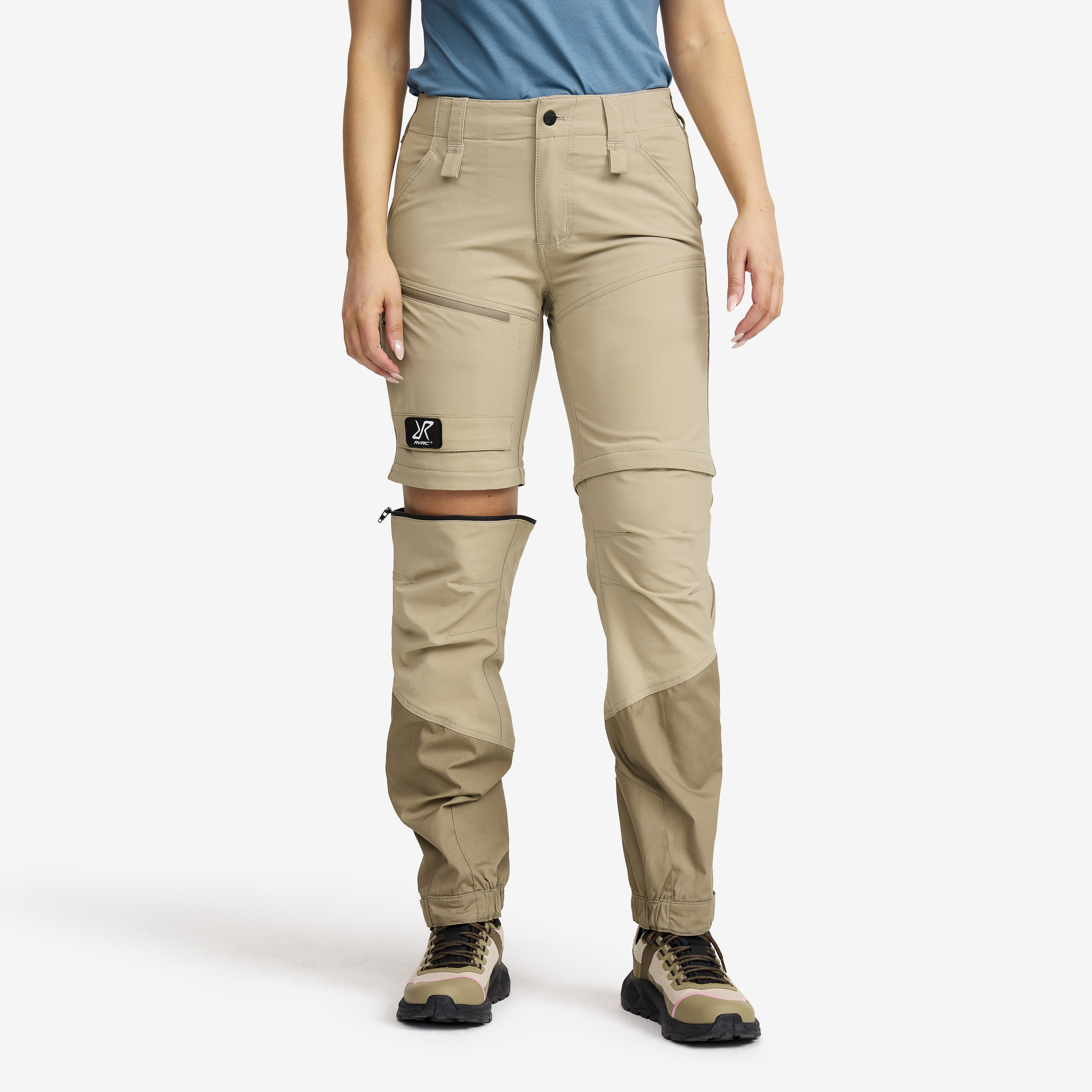 RVRC GP Pro Stretch Zip-off Pants Aluminium/Brindle Naiset,