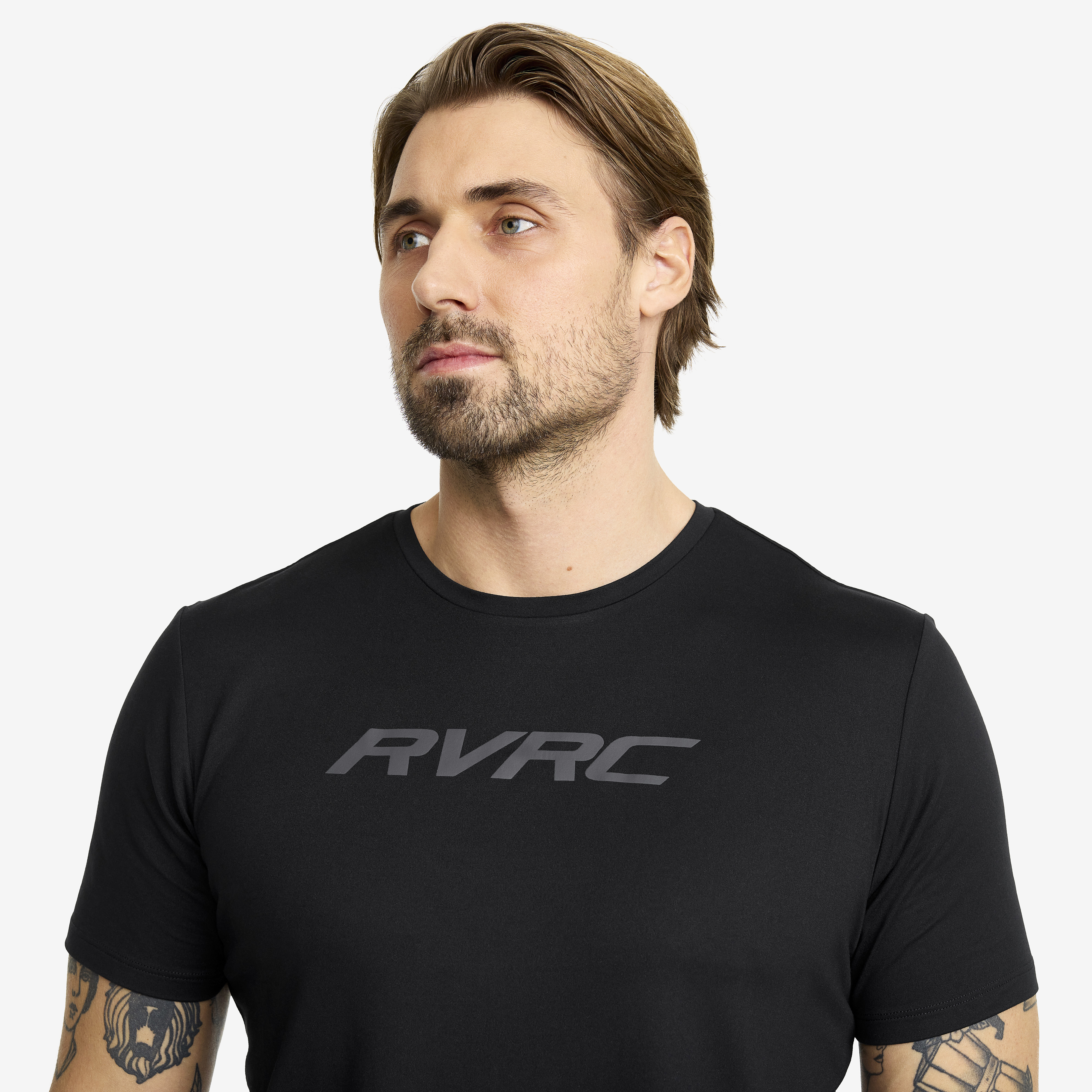 Mission Logo T-shirt Men Black | RevolutionRace