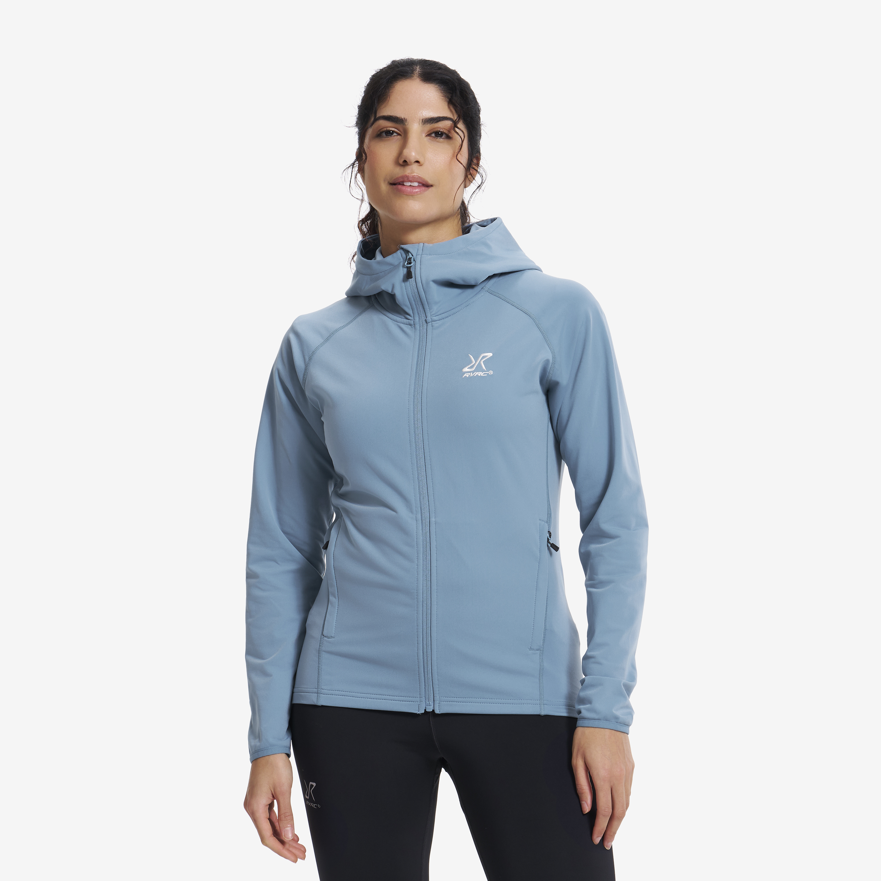 Evolution Light Stretch Fleece Hoodie Captain's Blue Damen, 