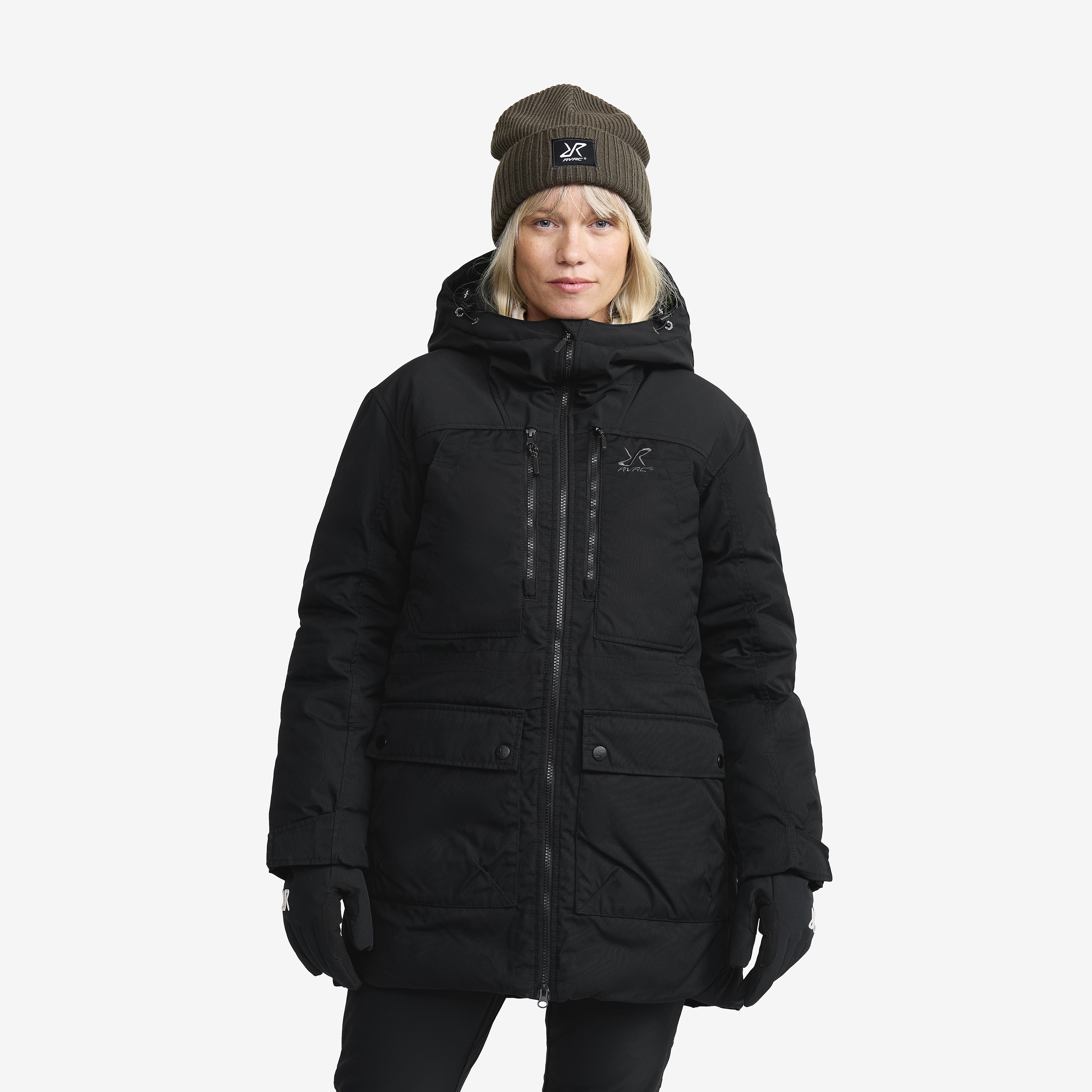 Outdoor Parka Black Damen,
