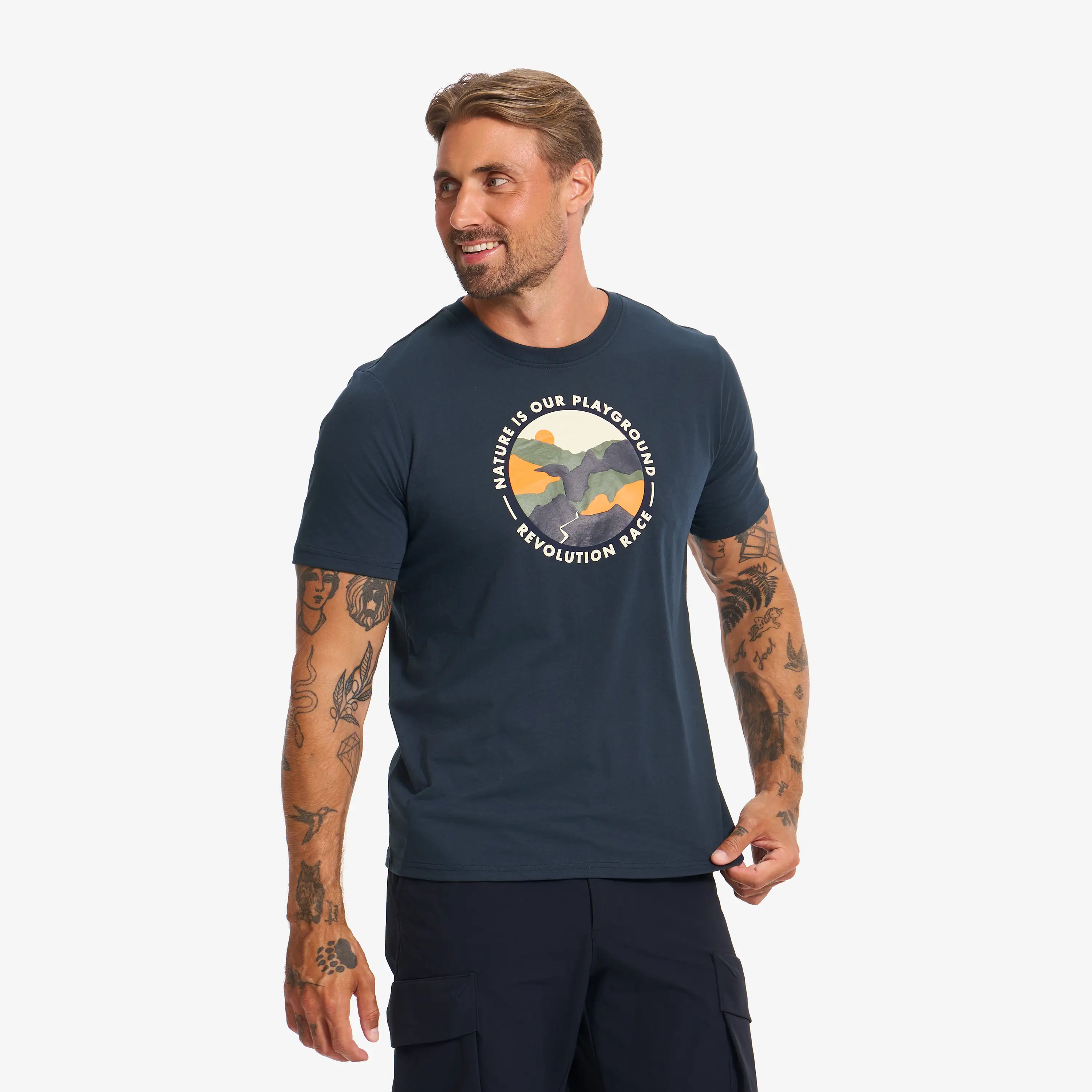 Easy Graphic T-shirt Deep Navy/Grape Leaf Men,