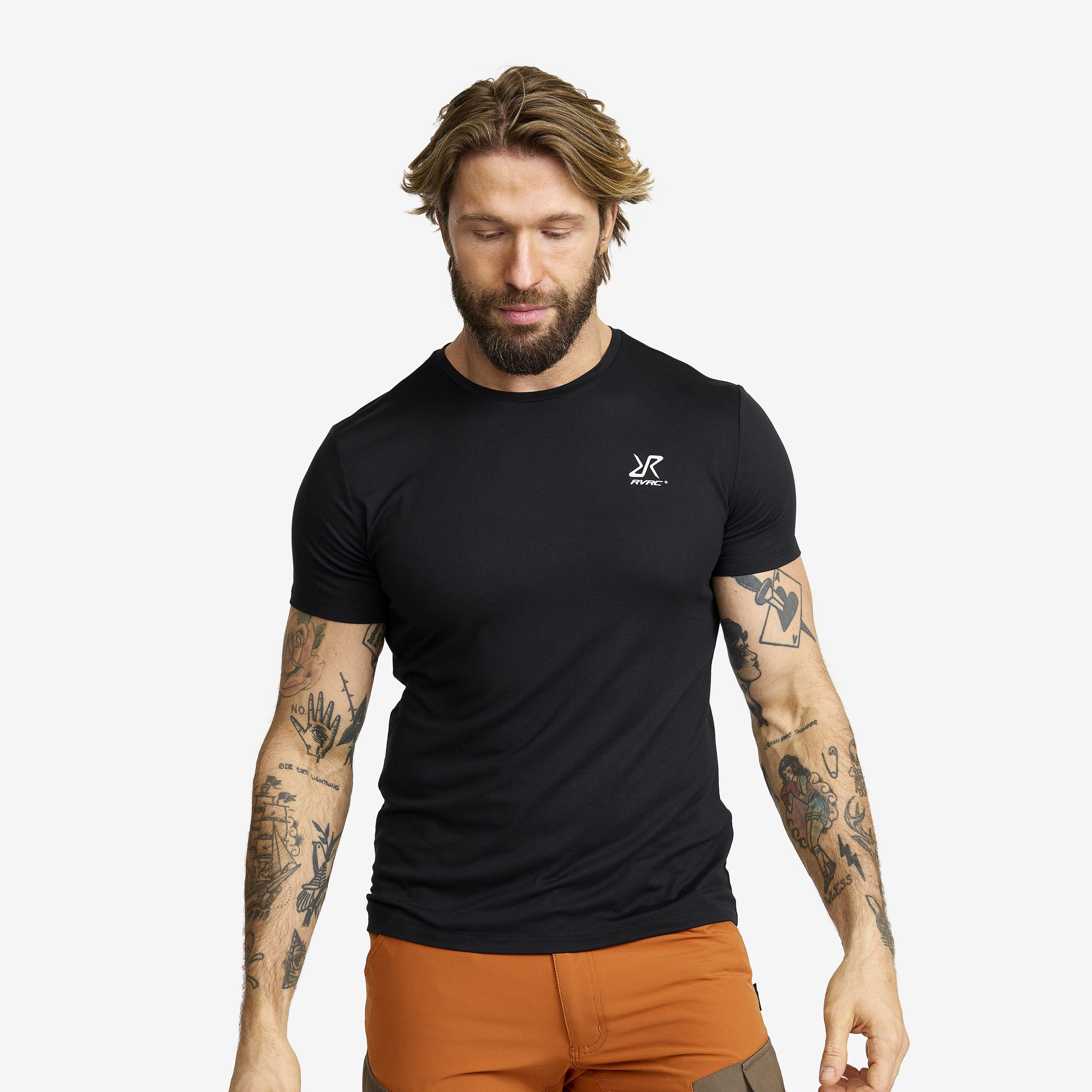 Mission Slim Fit T-shirt Herre Black
