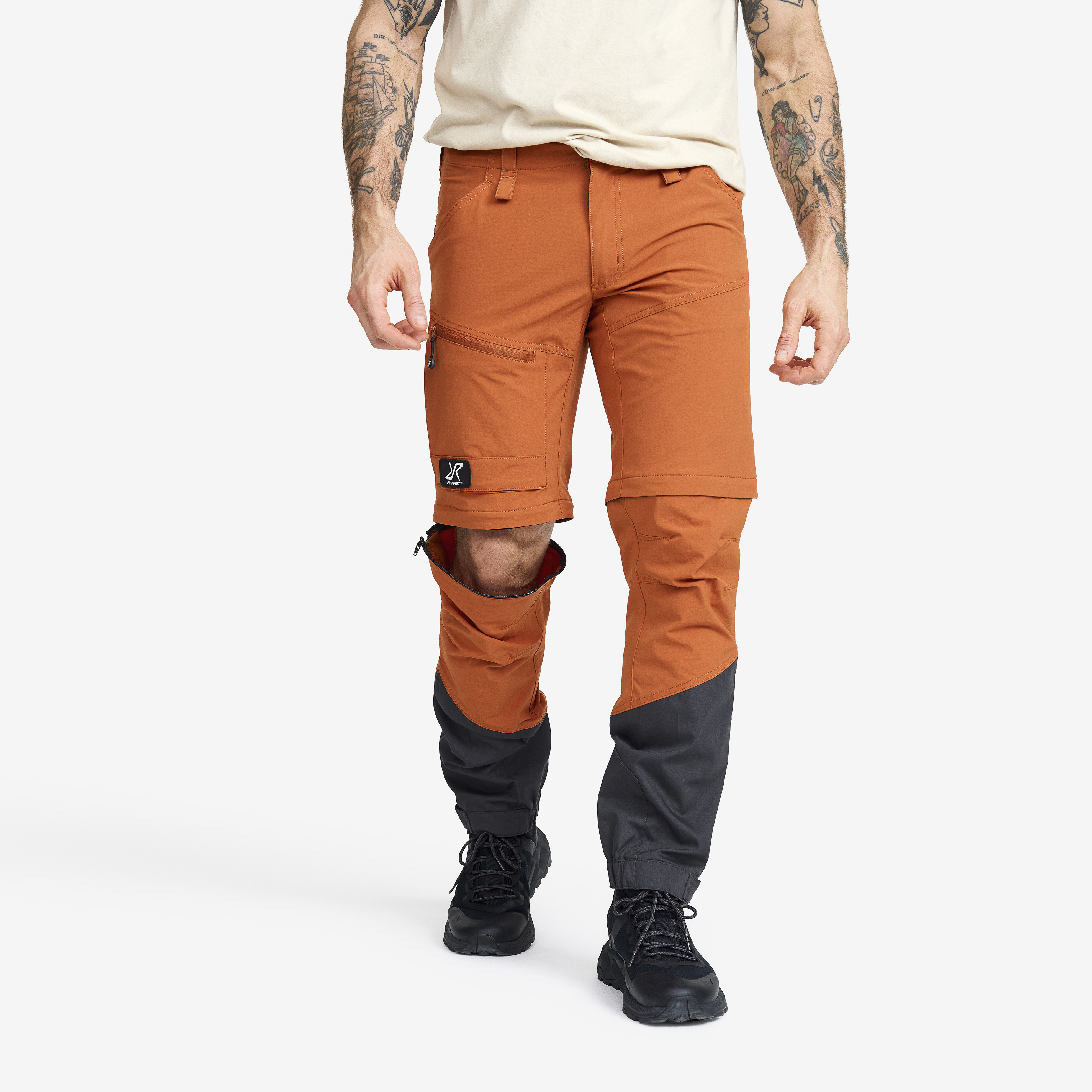 Range Pro Zip-off Pants Teracotta Brown/Anthracite Heren