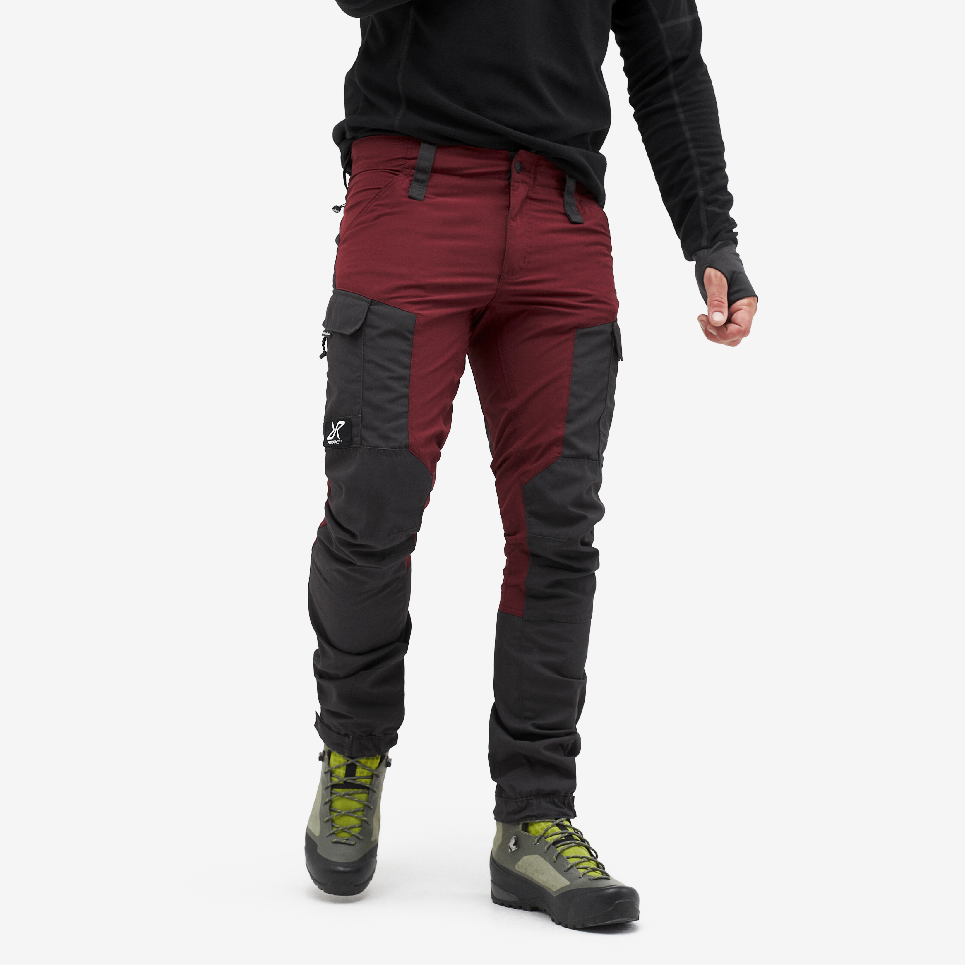 Pantaloni outdoor RVRC GP da uomo in rosso scuro