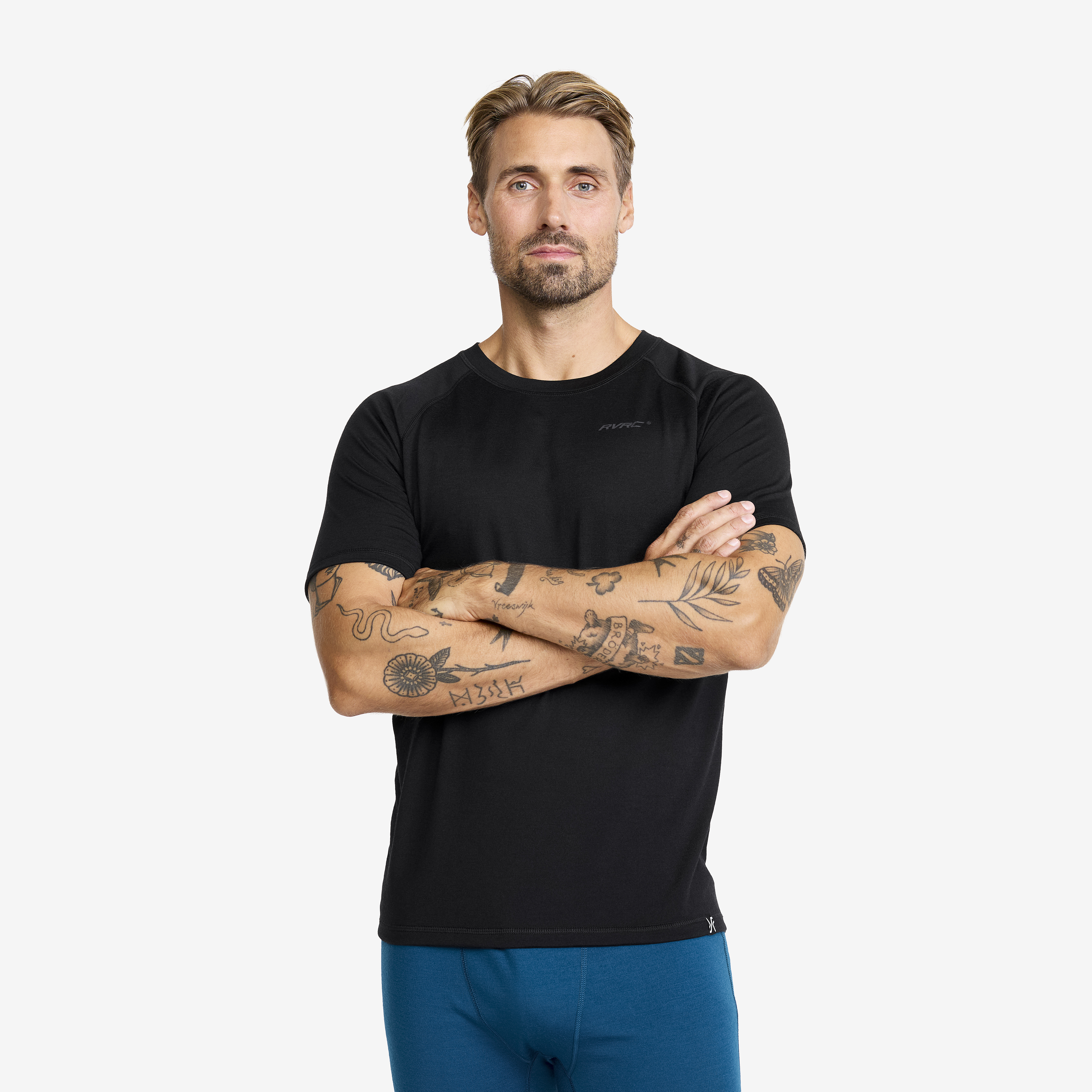 Mount Merino Short-sleeved Top Miehet Black Koko:L – Vaatteet > Paidat