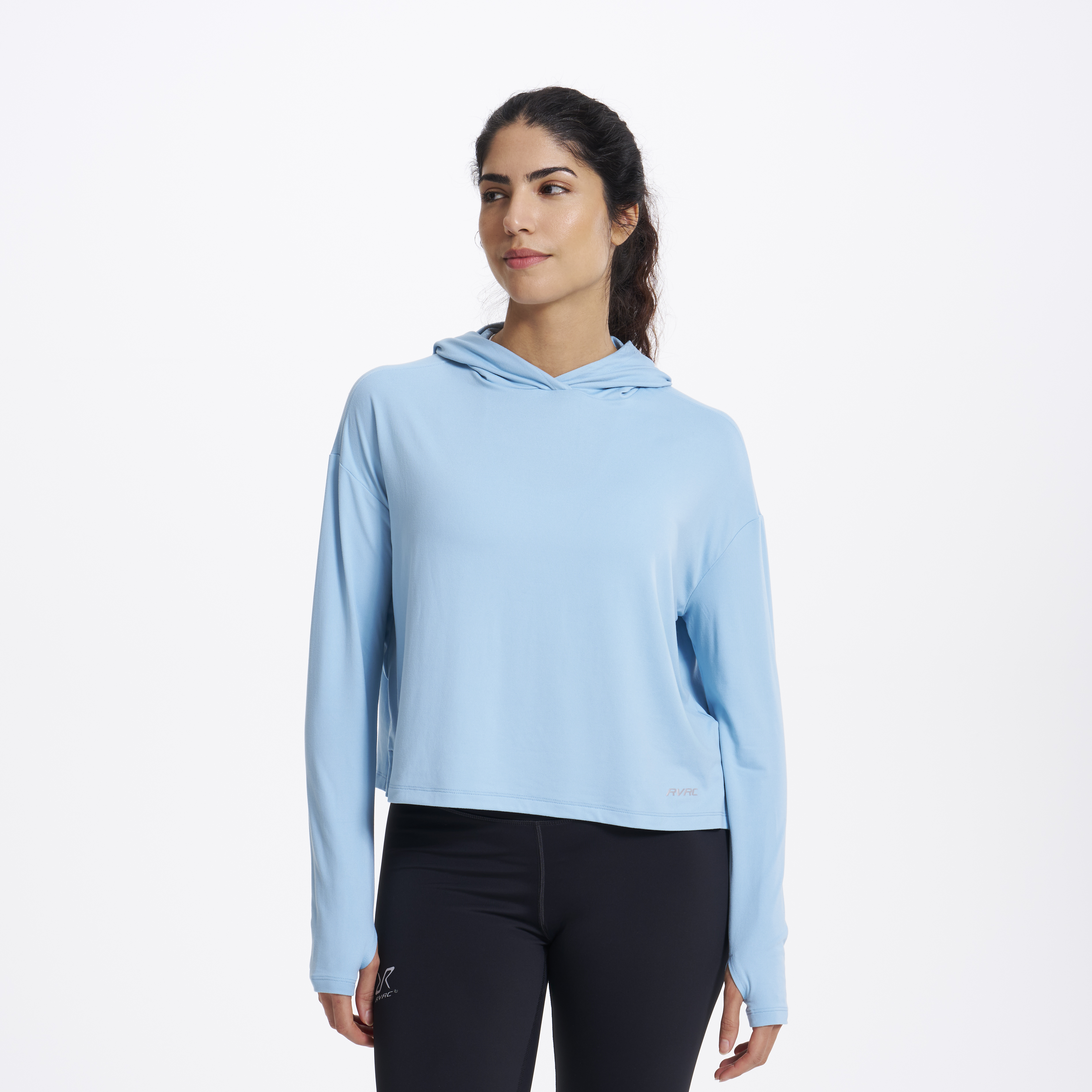 Impulse Active Cropped Hoodie Forget-Me-Not Damen,